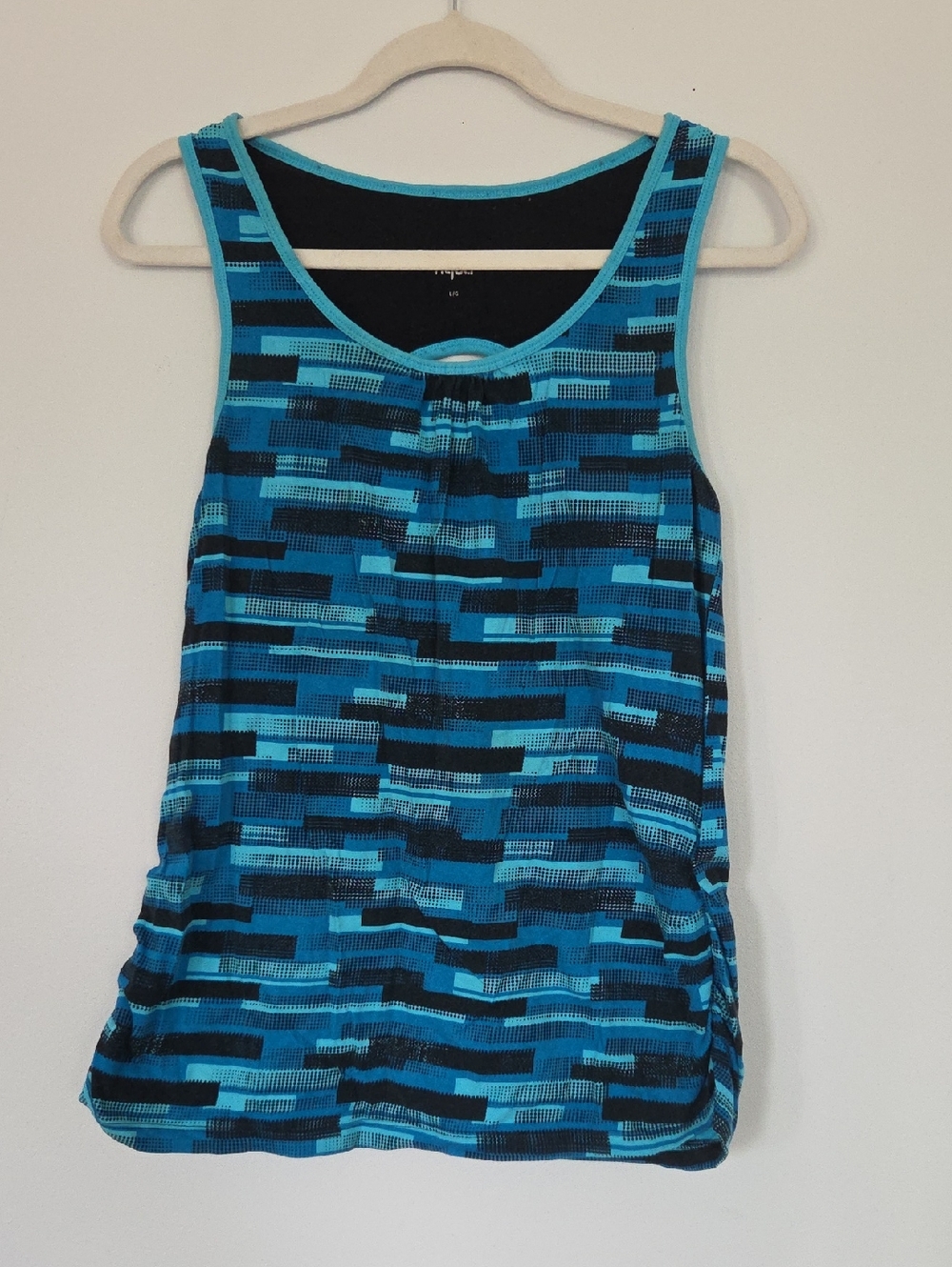 Blue Geometric Print Tank Top - Unbranded